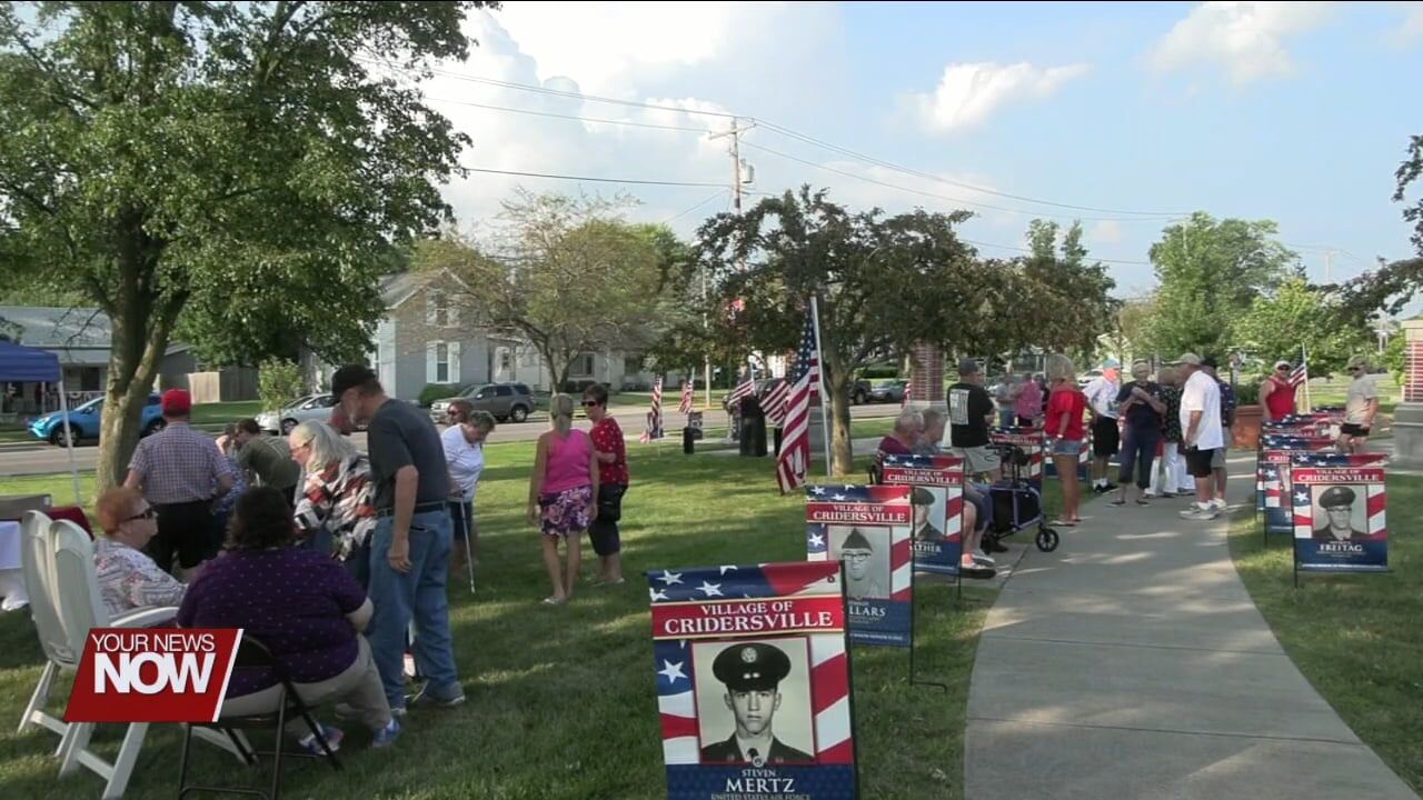 Cridersville Historical Society unveils local veteran banners at ceremony in their honor